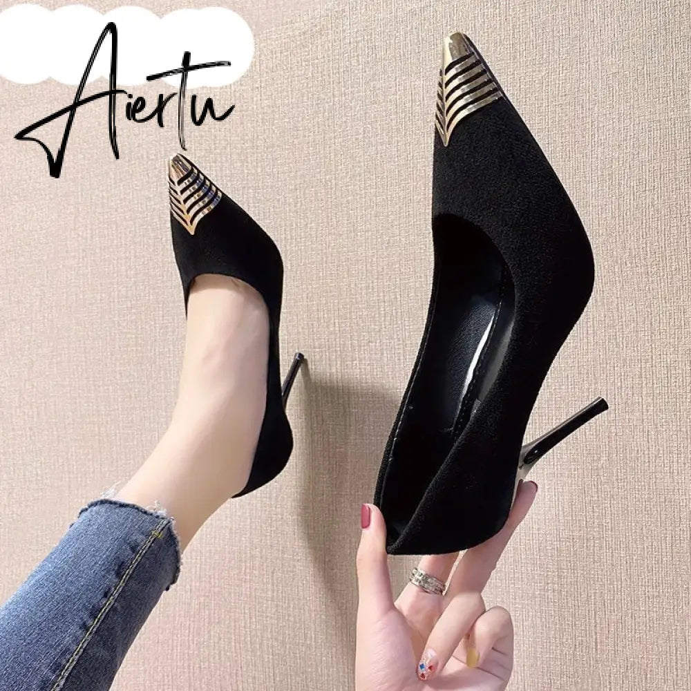 Aiertu Ankle Boots For Women Square Toe Fashion Shoes Warm Winter Short Boots Zipper Square Heels Comfortable Lady Shoes Aiertu