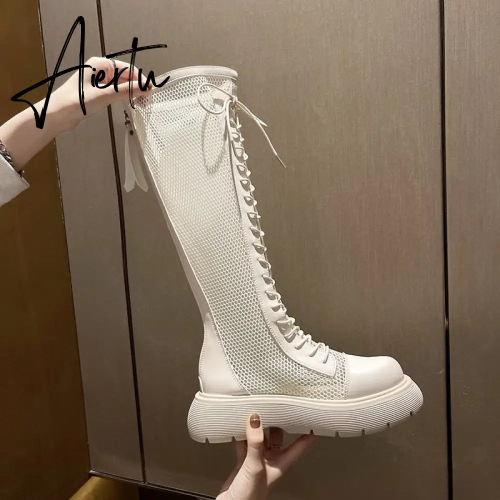 Aiertu Ankle Chelsea Boots New Winter Mid Heels Platform Women Botas Snow Warm Designer Motorcycle Boots Gladiator Oxford Zapatos Aiertu