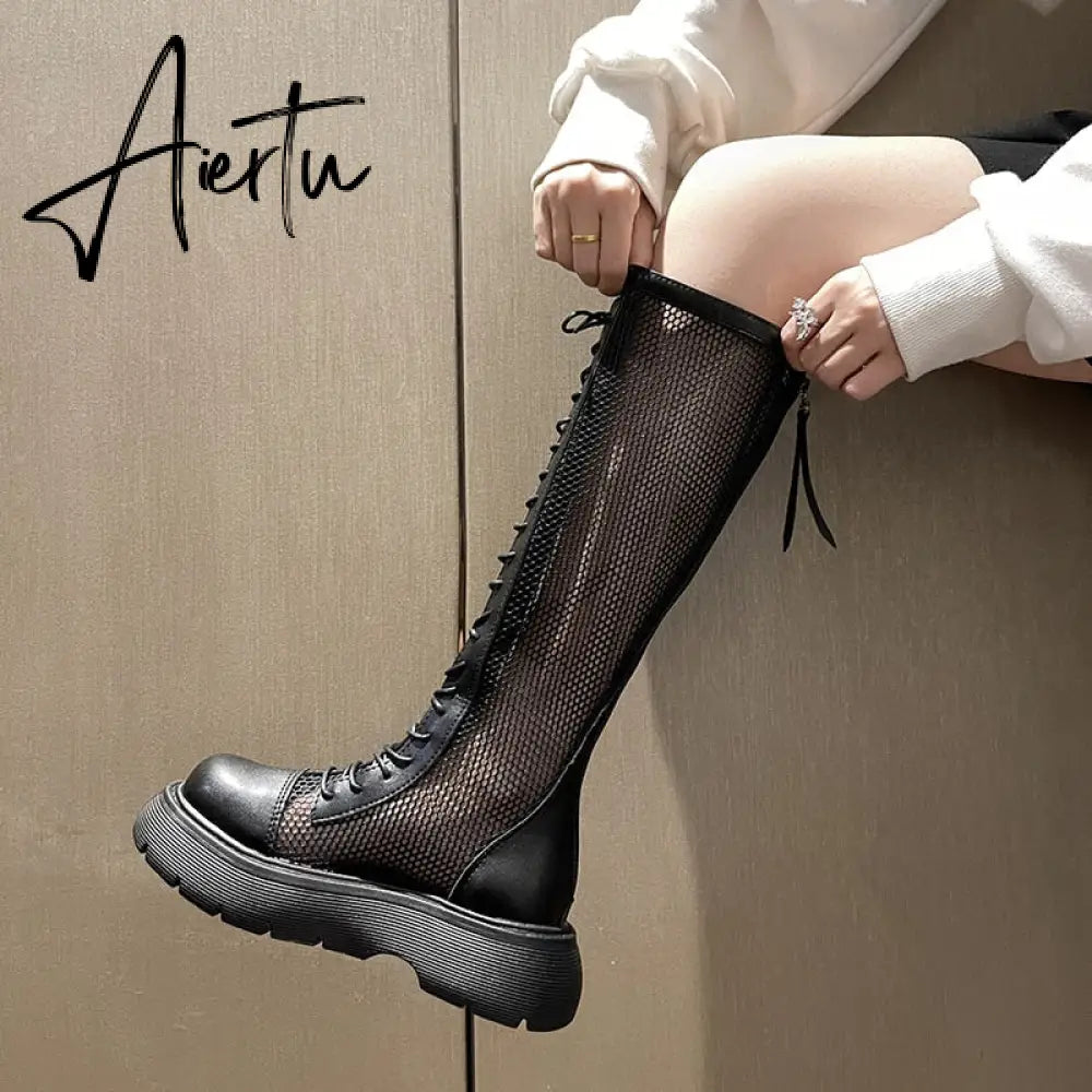 Aiertu Ankle Chelsea Boots New Winter Mid Heels Platform Women Botas Snow Warm Designer Motorcycle Boots Gladiator Oxford Zapatos Aiertu