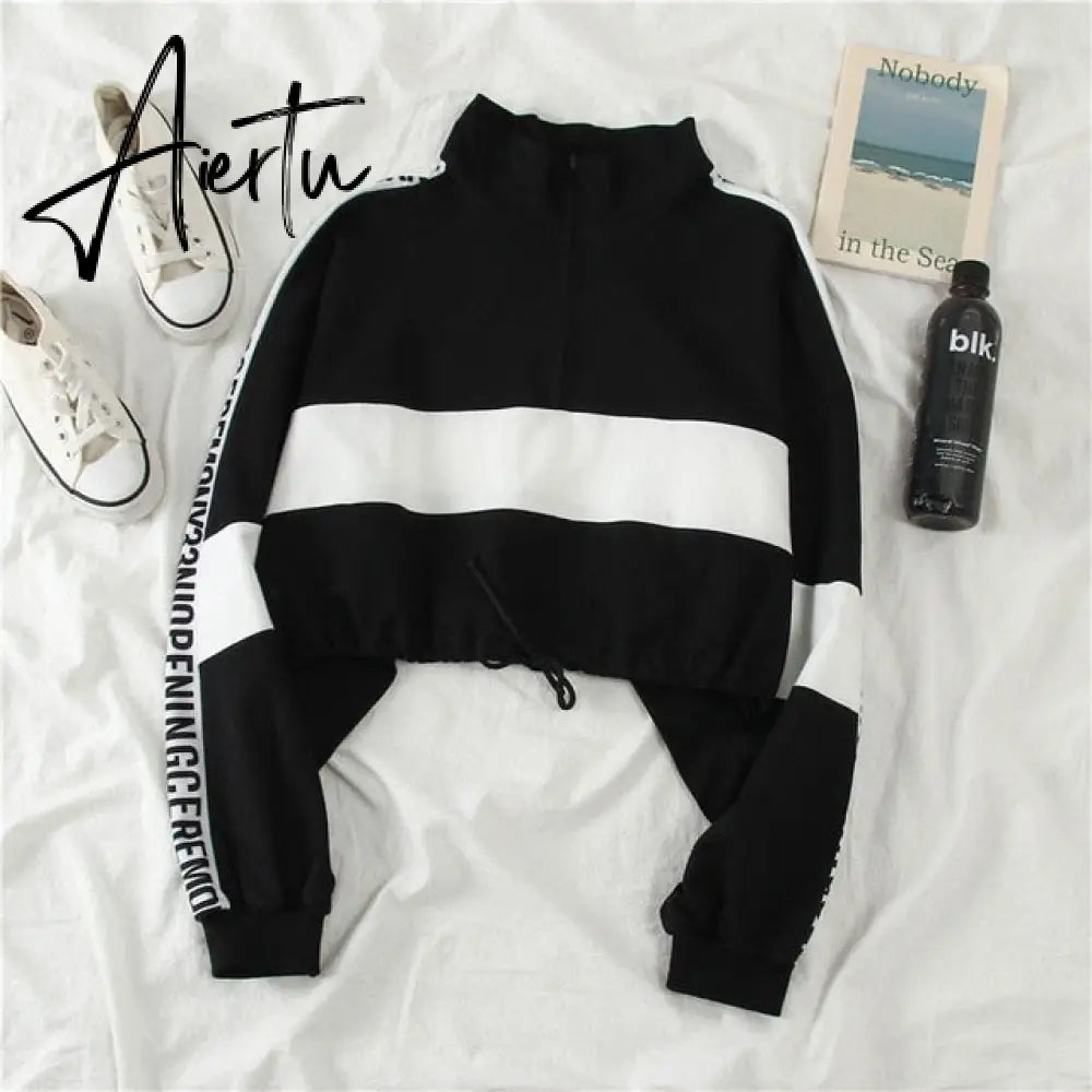 Aiertu  Autumn High Waist Streetwear Cargo Pants Female Harajuku Loose Joggers Women 2 Piece Suit harem camo pants Aiertu