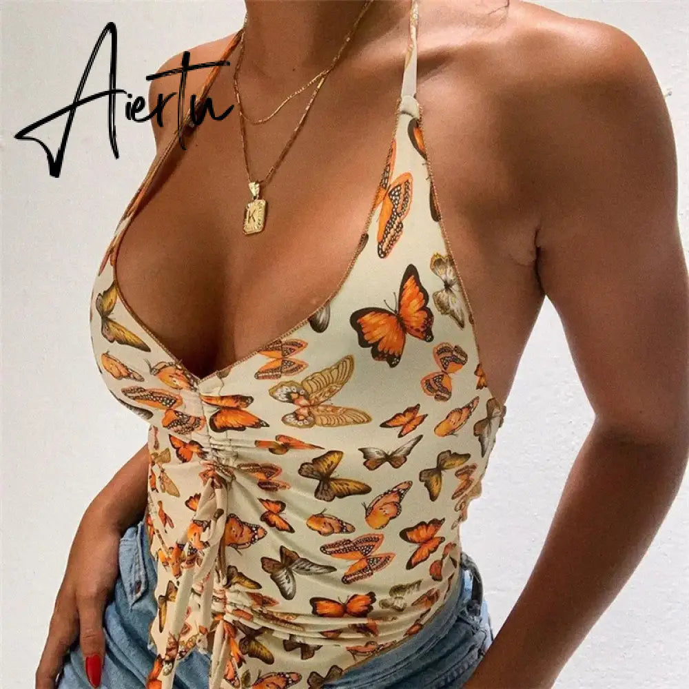 Aiertu Baby Tee Bustier sleeveless Clothes For YK2 Corset Sexy Tank Crop Top Women Cyber Accessories Summer Body Blouse Aesthetic Aiertu