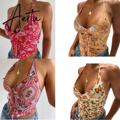 Aiertu Baby Tee Bustier sleeveless Clothes For YK2 Corset Sexy Tank Crop Top Women Cyber Accessories Summer Body Blouse Aesthetic Aiertu
