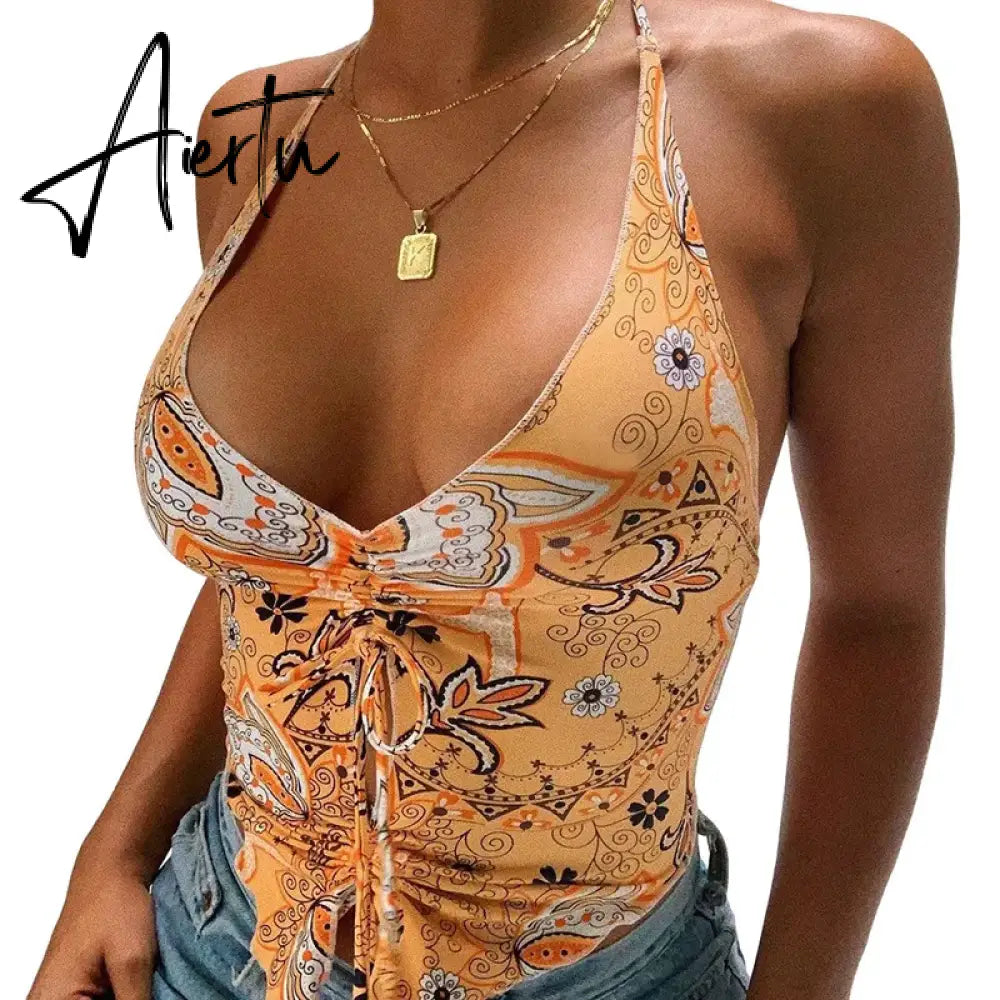 Aiertu Baby Tee Bustier sleeveless Clothes For YK2 Corset Sexy Tank Crop Top Women Cyber Accessories Summer Body Blouse Aesthetic Aiertu