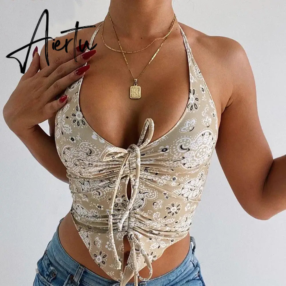 Aiertu Baby Tee Bustier sleeveless Clothes For YK2 Corset Sexy Tank Crop Top Women Cyber Accessories Summer Body Blouse Aesthetic Aiertu