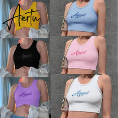 Aiertu Baby Tee Bustier sleeveless Clothes For YK2 Corset Sexy Tank Crop Top Women Cyber Accessories Summer Body Blouse Aesthetic Aiertu