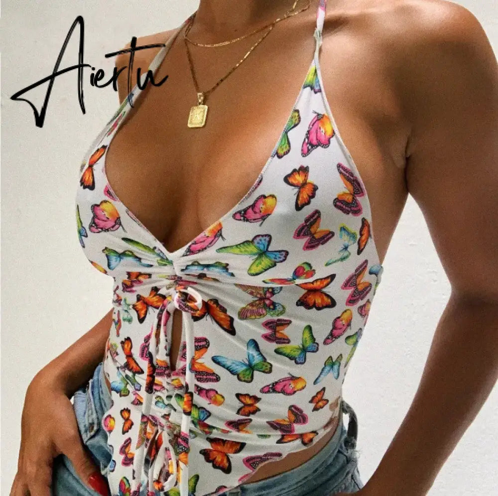 Aiertu Baby Tee Bustier sleeveless Clothes For YK2 Corset Sexy Tank Crop Top Women Cyber Accessories Summer Body Blouse Aesthetic Aiertu