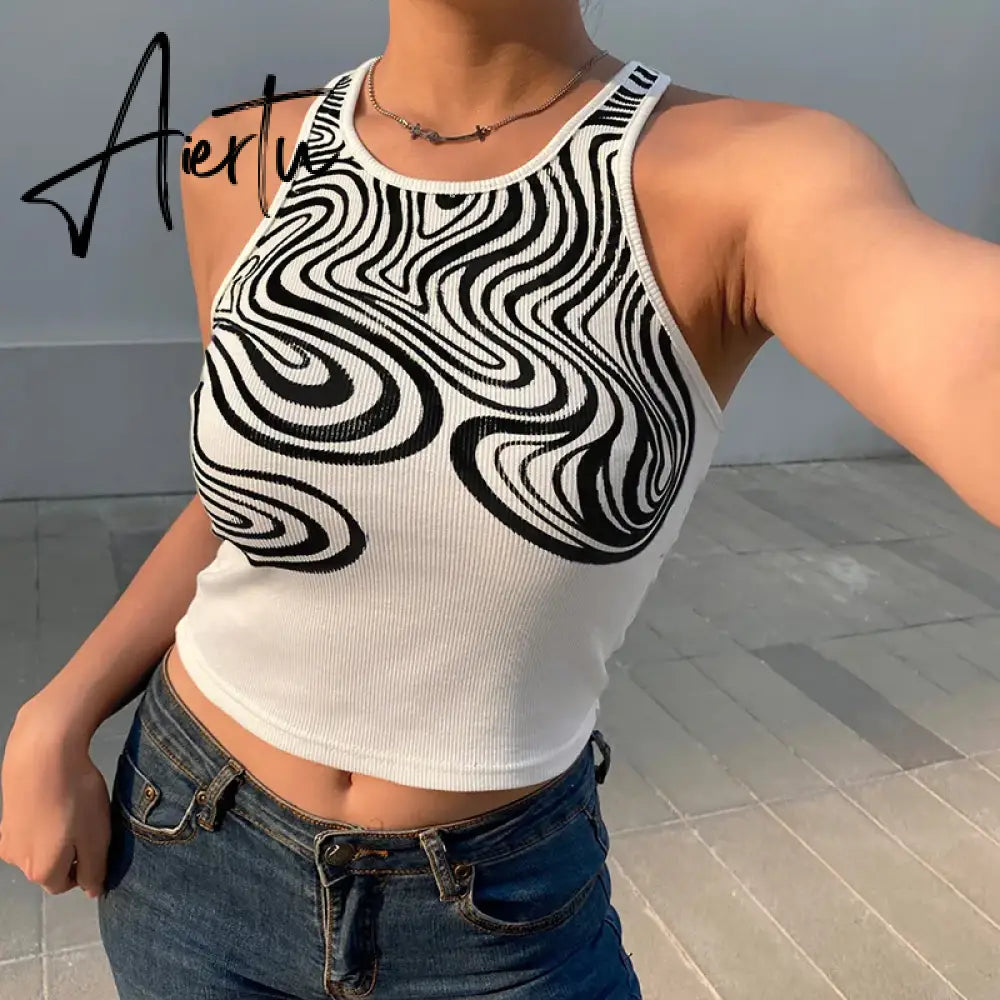 Aiertu Baby Tee Bustier sleeveless Clothes For YK2 Corset Sexy Tank Crop Top Women Cyber Accessories Summer Body Blouse Aesthetic Aiertu