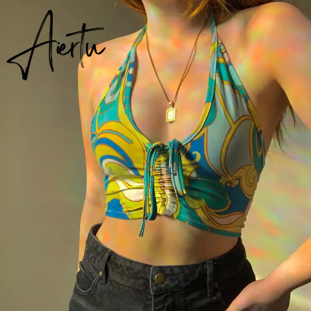 Aiertu Baby Tee Bustier sleeveless Clothes For YK2 Corset Sexy Tank Crop Top Women Cyber Accessories Summer Body Blouse Aesthetic Aiertu