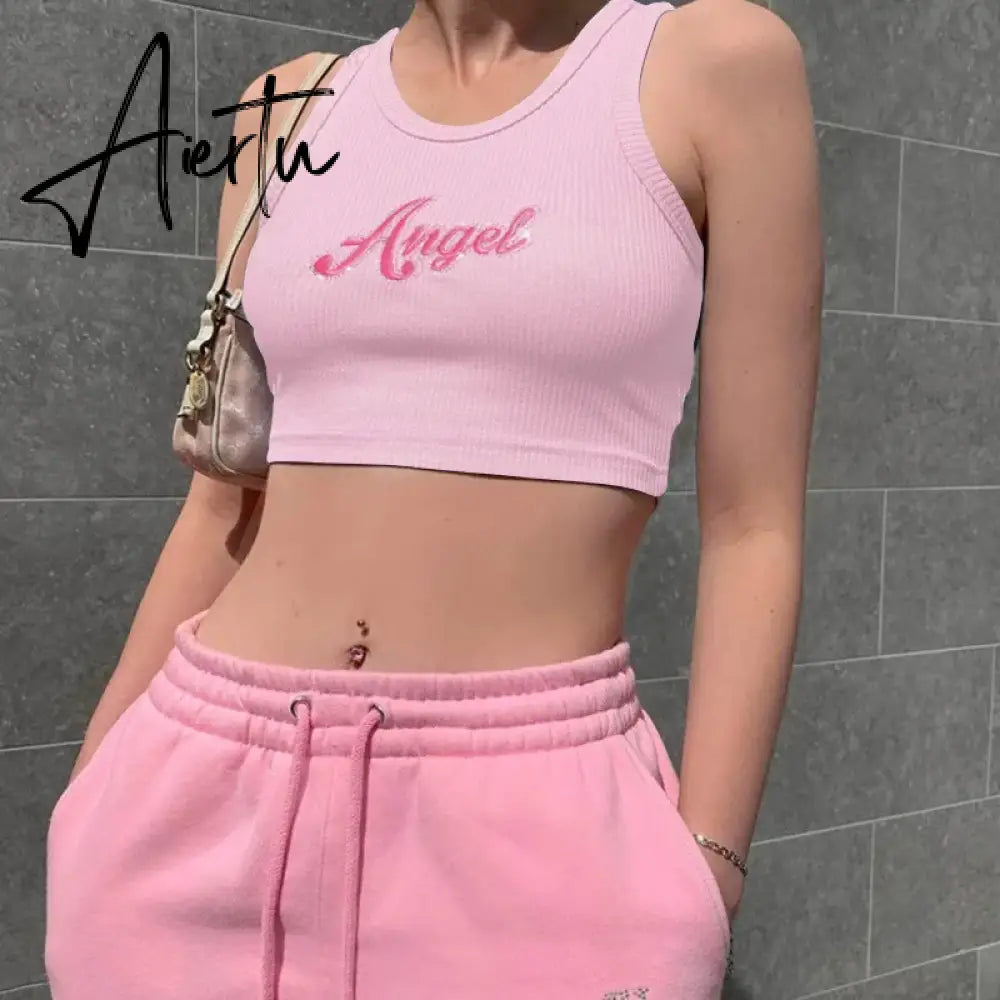 Aiertu Baby Tee Bustier sleeveless Clothes For YK2 Corset Sexy Tank Crop Top Women Cyber Accessories Summer Body Blouse Aesthetic Aiertu
