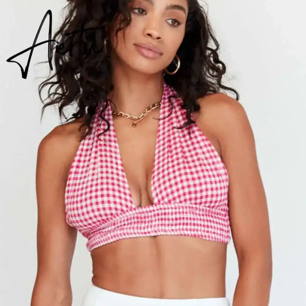 Aiertu Baby Tee Bustier sleeveless Clothes For YK2 Corset Sexy Tank Crop Top Women Cyber Accessories Summer Body Blouse Aesthetic Aiertu