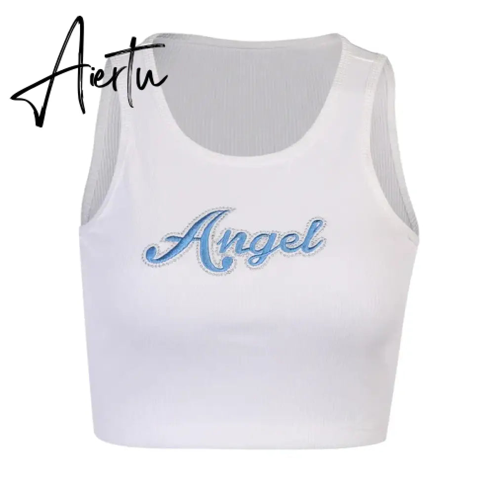 Aiertu Baby Tee Bustier sleeveless Clothes For YK2 Corset Sexy Tank Crop Top Women Cyber Accessories Summer Body Blouse Aesthetic Aiertu