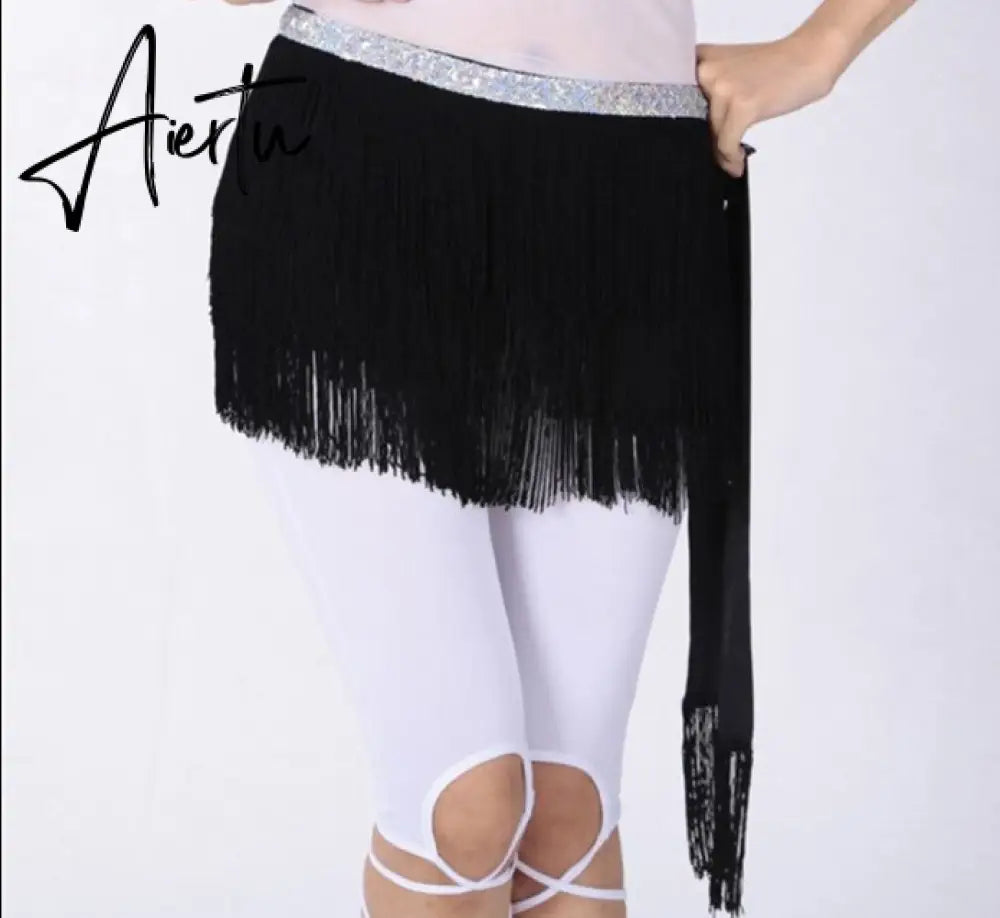 Aiertu Belly Dance Hip Scarf Skirt for Women Tassel Fringes Costume Belt Tribal Fringe Wrap Belt Mini Skirts Aiertu