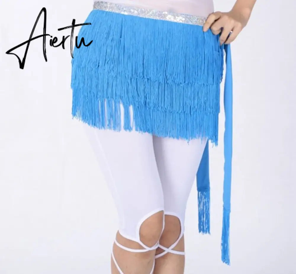 Aiertu Belly Dance Hip Scarf Skirt for Women Tassel Fringes Costume Belt Tribal Fringe Wrap Belt Mini Skirts Aiertu