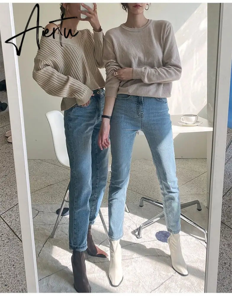 Aiertu Black Women Ankle Boots Woman Thin High Heel Fashion Pointed Toe Zipper Winter Women's Shoes Leather White Short Booties Aiertu