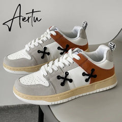 Aiertu Brand Lace Up Women Sneakers Zapatillas Mujer Light Flat Shoes Ladies Outdoor Casual Color Matching Luxury Vulcanize Shoes Women Aiertu