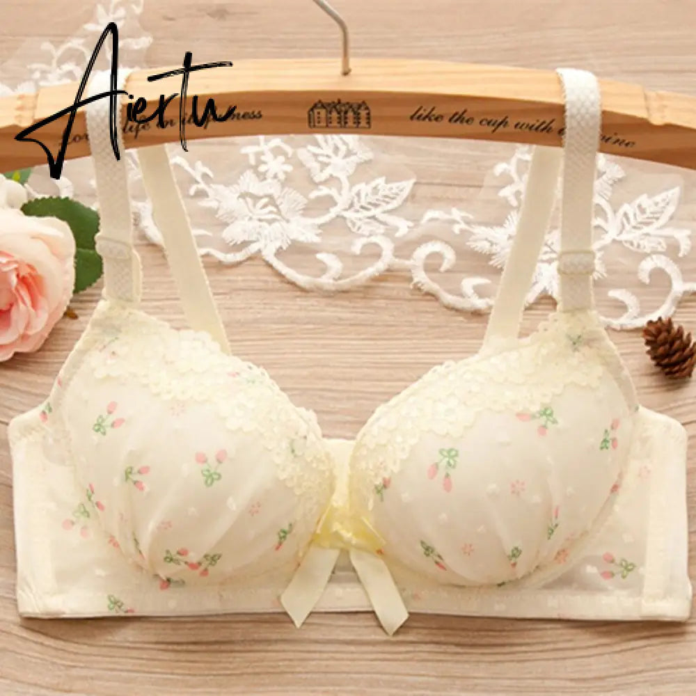 Aiertu Bras for teenagers training bra for kids Cute bow and comfortable Underwear for girls Made of cotton Aiertu