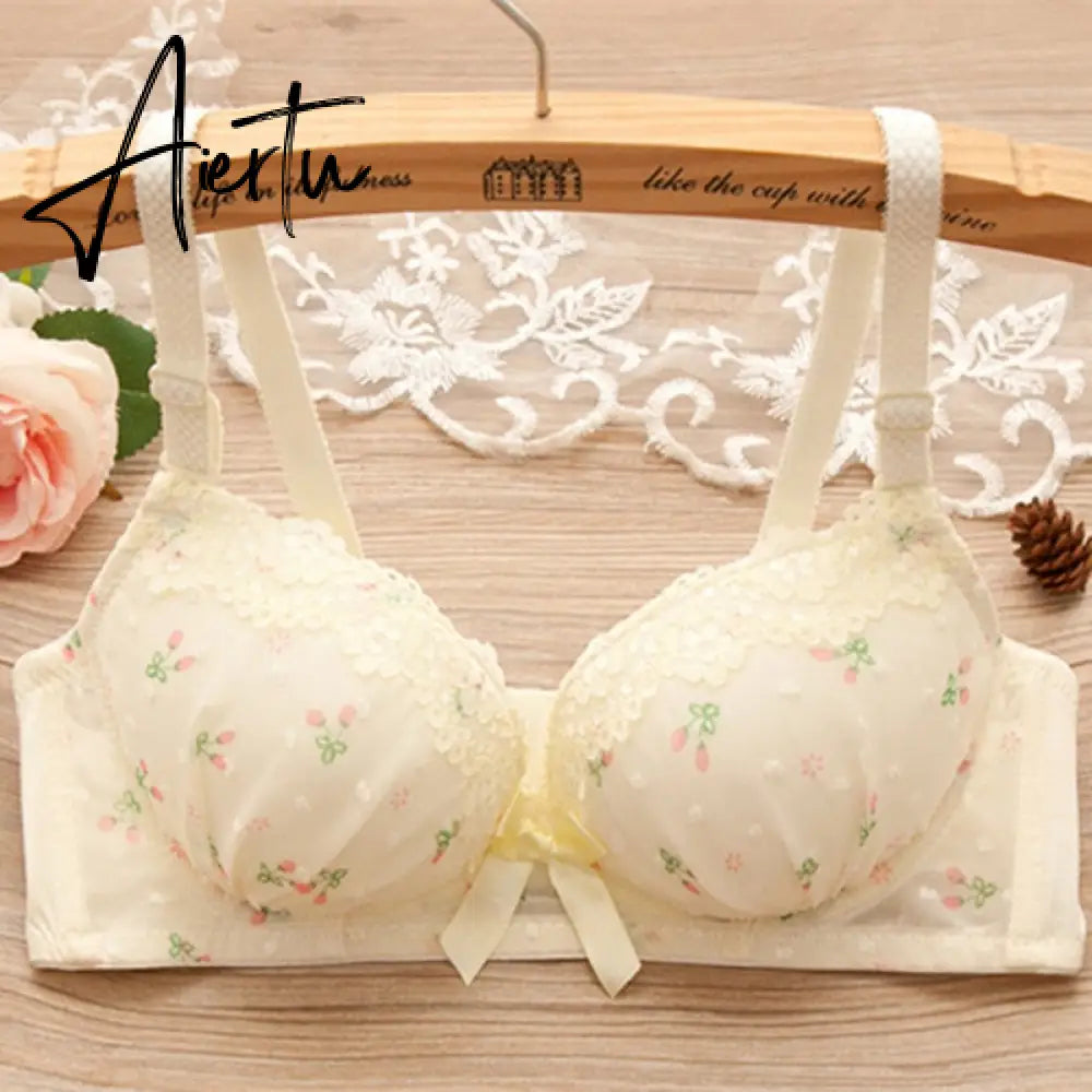 Aiertu Bras for teenagers training bra for kids Cute bow and comfortable Underwear for girls Made of cotton Aiertu