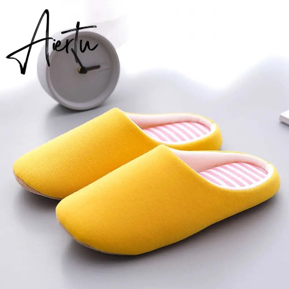 Aiertu Classic Design Women Winter House Furry Slippers Fluffy Faux Fur Home Slides Flat Fashion Indoor Floor Shoes Ladies Flip Flops Aiertu