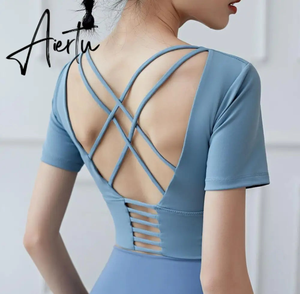 Aiertu  Cloud Hide Sexy Sports Bra Women Fitness Long Sleeve Underwear Blouse Push Up Yoga Crop Top Running Gym Shirt Winter Activewear Aiertu