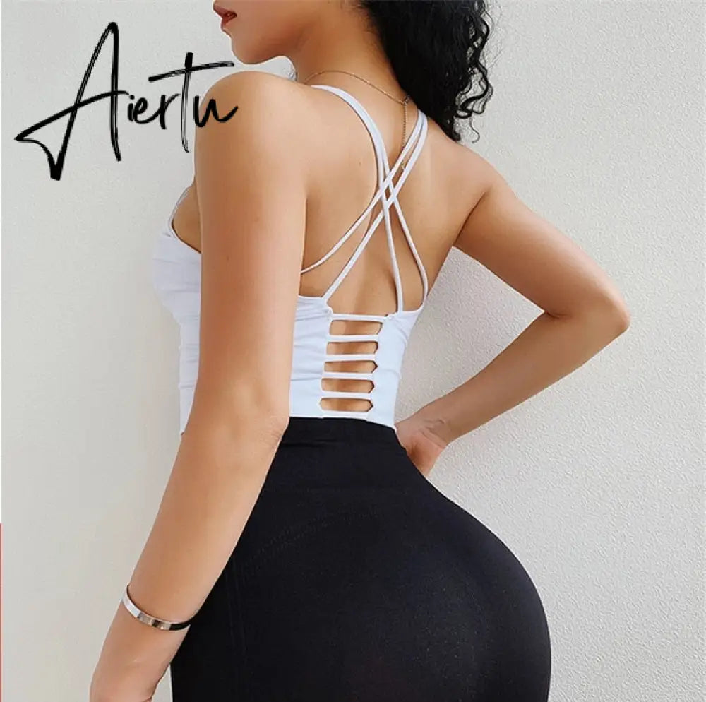 Aiertu  Cloud Hide Sexy Sports Bra Women Fitness Long Sleeve Underwear Blouse Push Up Yoga Crop Top Running Gym Shirt Winter Activewear Aiertu