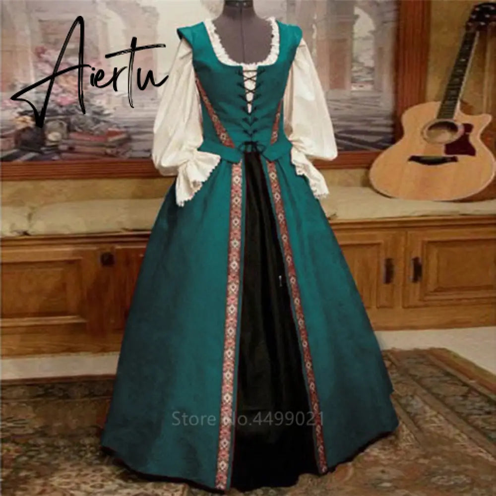 Aiertu  Cosplay Medieval Renaissance Gown Robe Victoria Palace Princess Dress Halloween Carnival Party Costumes for Women Adult Costumes Aiertu