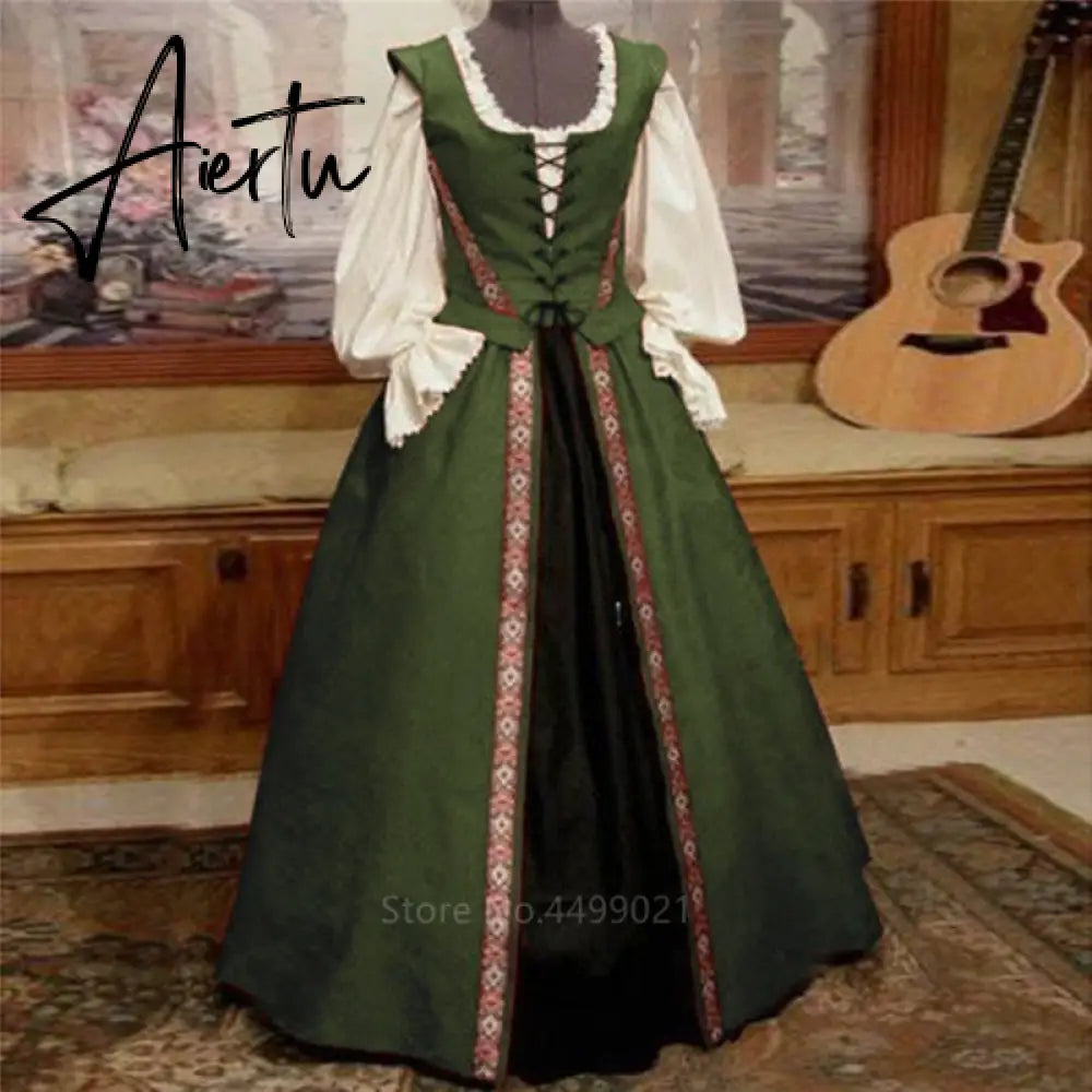 Aiertu  Cosplay Medieval Renaissance Gown Robe Victoria Palace Princess Dress Halloween Carnival Party Costumes for Women Adult Costumes Aiertu