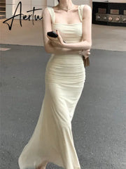 Aiertu Dress Women Elegant Summer  New Fashion Evening Party Ladies Vestidos Vintage Bodycon Clothes Female Korean Midi Dresses Aiertu