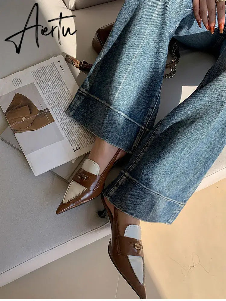 Aiertu Elegant Tall Girl Friendly Flared Jeans 90s Vintage Y2k Jeans Women Streetwear Korean Style Bootcut Pants High Waist Trousers Aiertu