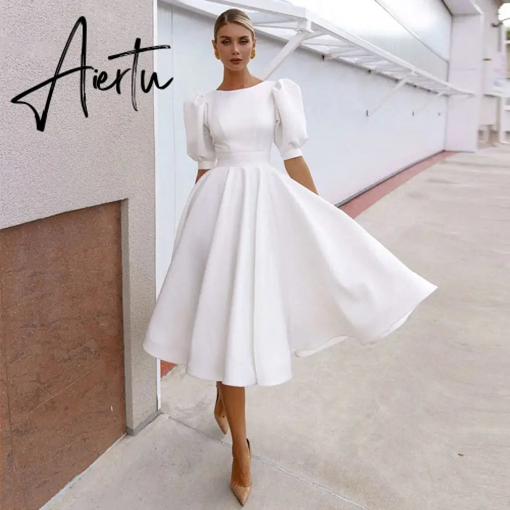 Aiertu  Elegant White Dresses For Women Clothes Summer Backless Sexy Dress Party And Wedding Fashion Lady Black Dress Femme Vestido Aiertu