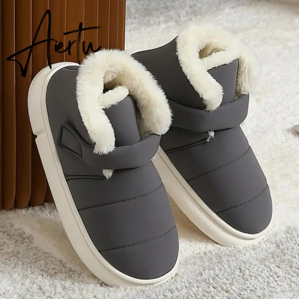 Aiertu Fashion Women's Boots Winter Cotton Shoes Woman New Couple Plush High-top Outdoor Down Fabric Warm Fur Ankle  for Ladies Aiertu