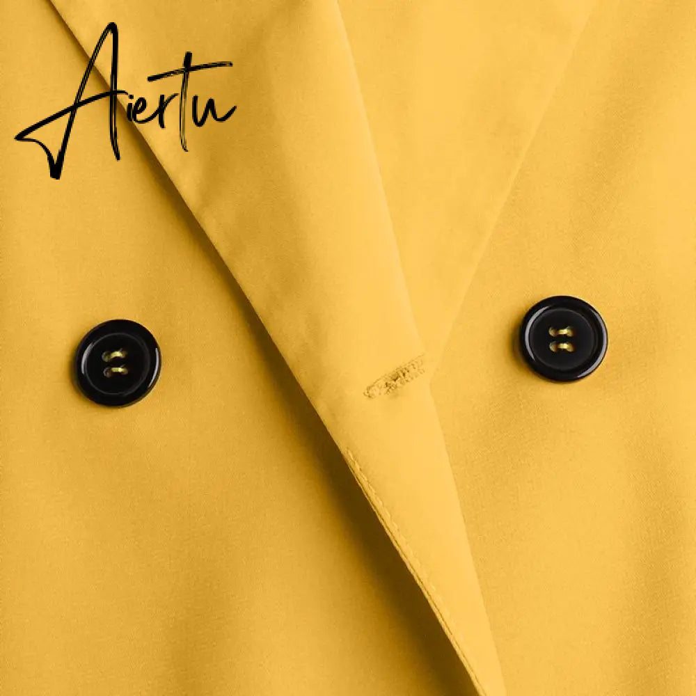 Aiertu Fashion Women's Business Suits Autumn OL Long Sleeve Blazer and High Waist Pants  Casual Solid Oversized Sreetwear Aiertu