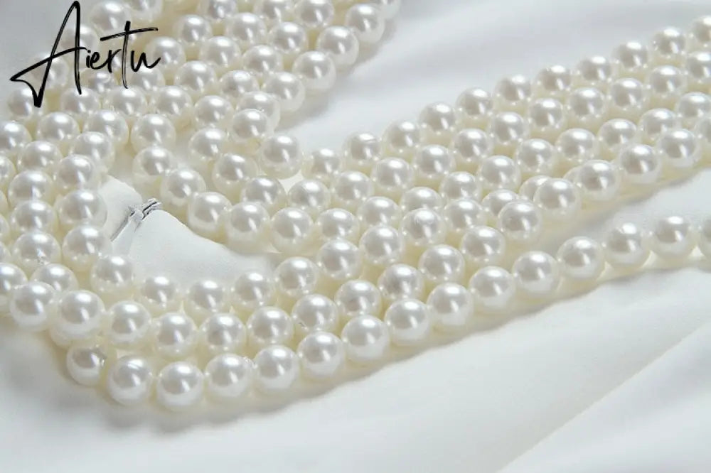 Aiertu French Pearl Beaded Lady Backless Bow Tie Party White Dress  Summer V-neck Sleeveless Bodycon Pencil Dress Aiertu