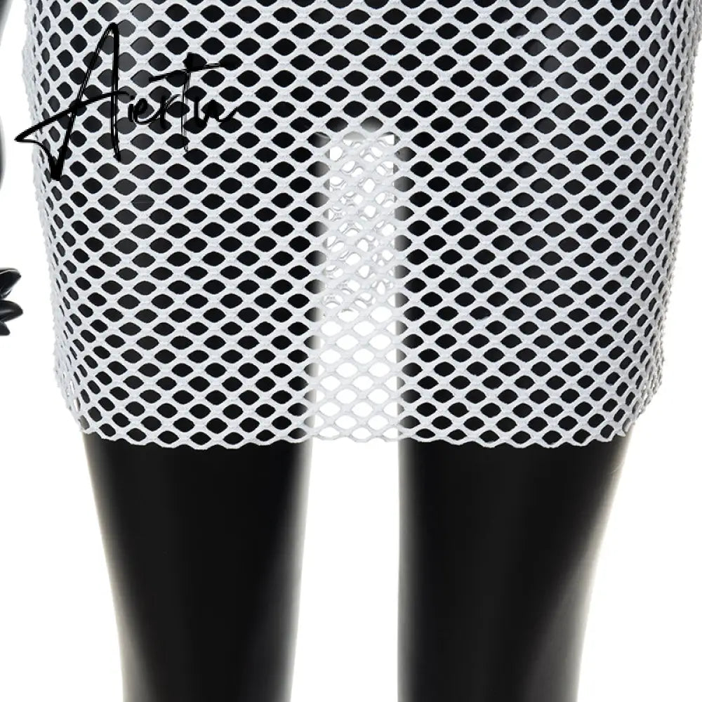 Aiertu Halter Singel Shoulder Cut Out Solid Skinny Sexy Mini Dress  Autumn Women Fashion Party Club Elegant Outfits Y2K Aiertu