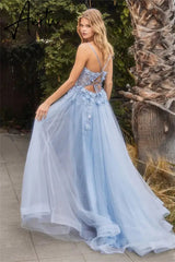 Aiertu Handmade 3D Flower Party Dress Spaghetti Strap A-line Evening Dresses Corset Princess Tulle Prom Dress Aiertu
