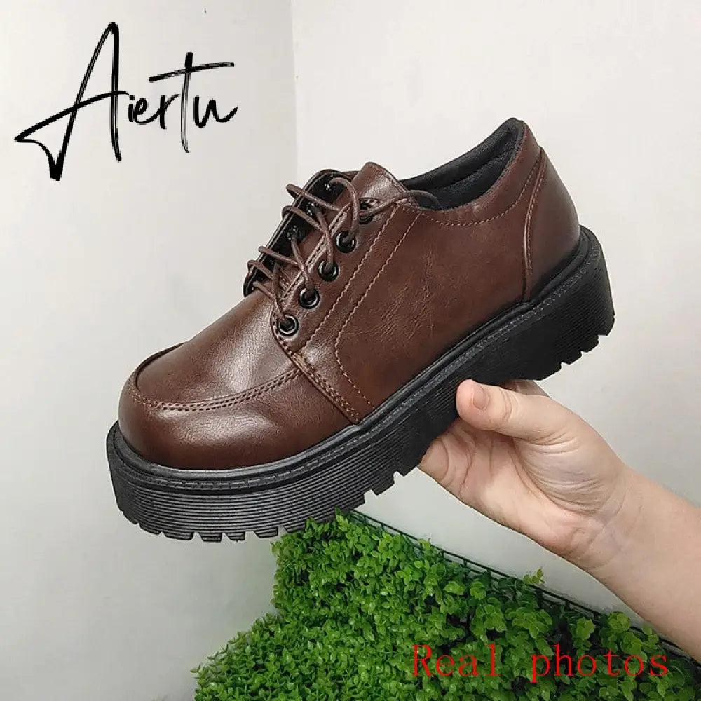 Aiertu  Japanese School Uniform shoes Jk Student Shoes Girls Women Kawaii Lolita Soft Girl Round Toe lolita Platform Mary Jane Shoes Aiertu