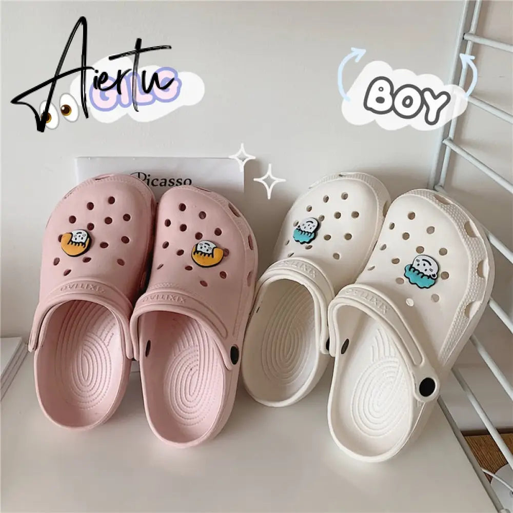 Aiertu Korean Women Casual Garden Clogs Waterproof Shoes Beach Platform Slippers For Woman Personalized Sandals Streetwear Shoes Aiertu