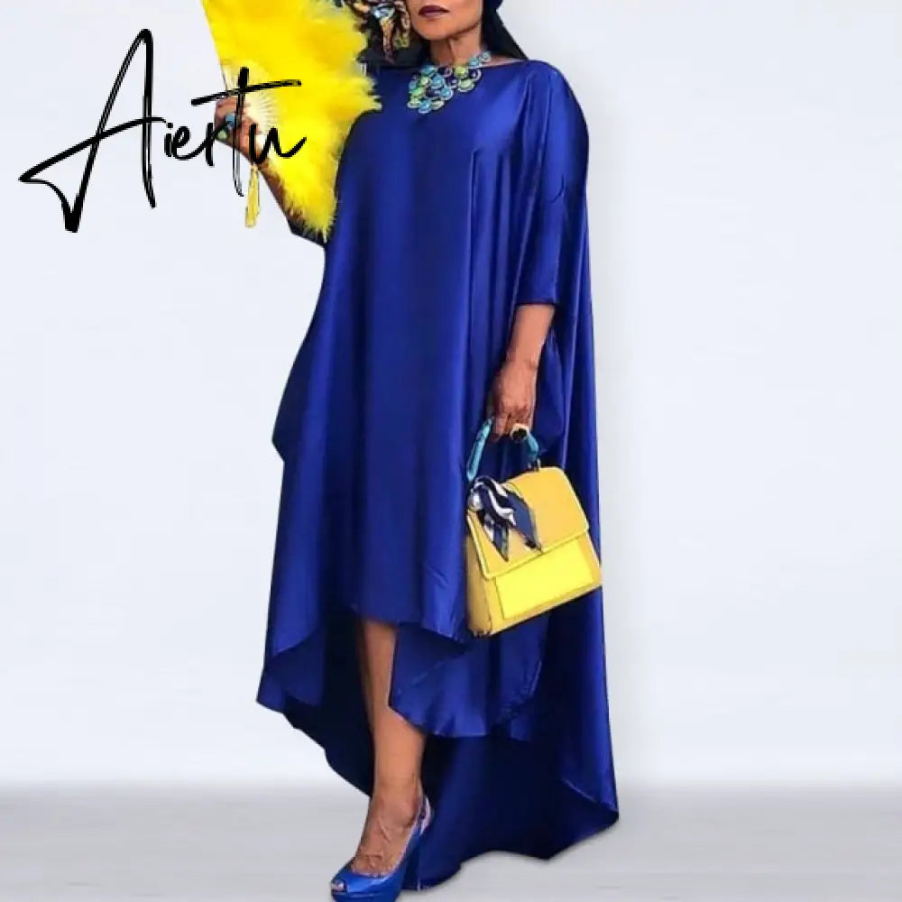 Aiertu Loose Dress Elegant Women Bohemian Sundress Lapel Neck Dress  Vestidos Elegant Sundress Robe Femme Aiertu