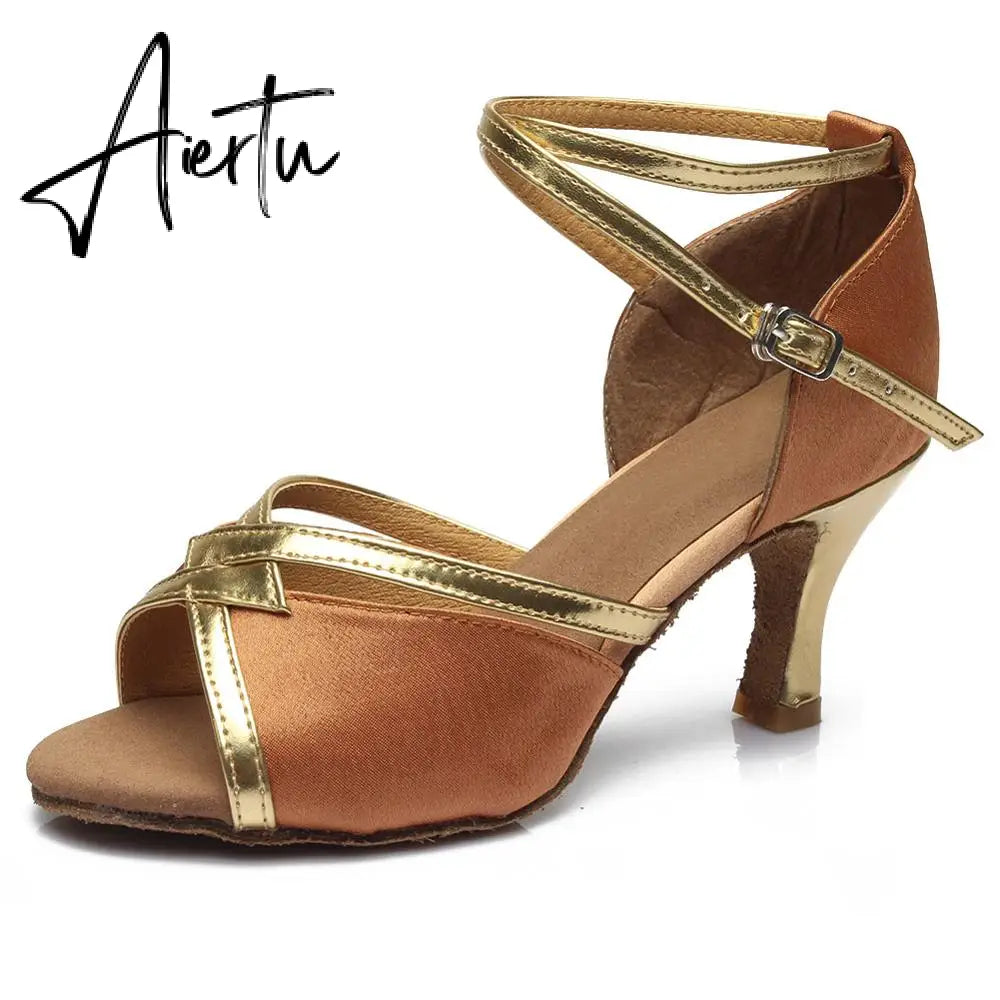 Aiertu new brand girls women's  ballroom tango salsa latin dance shoes  5cm and 7cm heel free shipping Aiertu