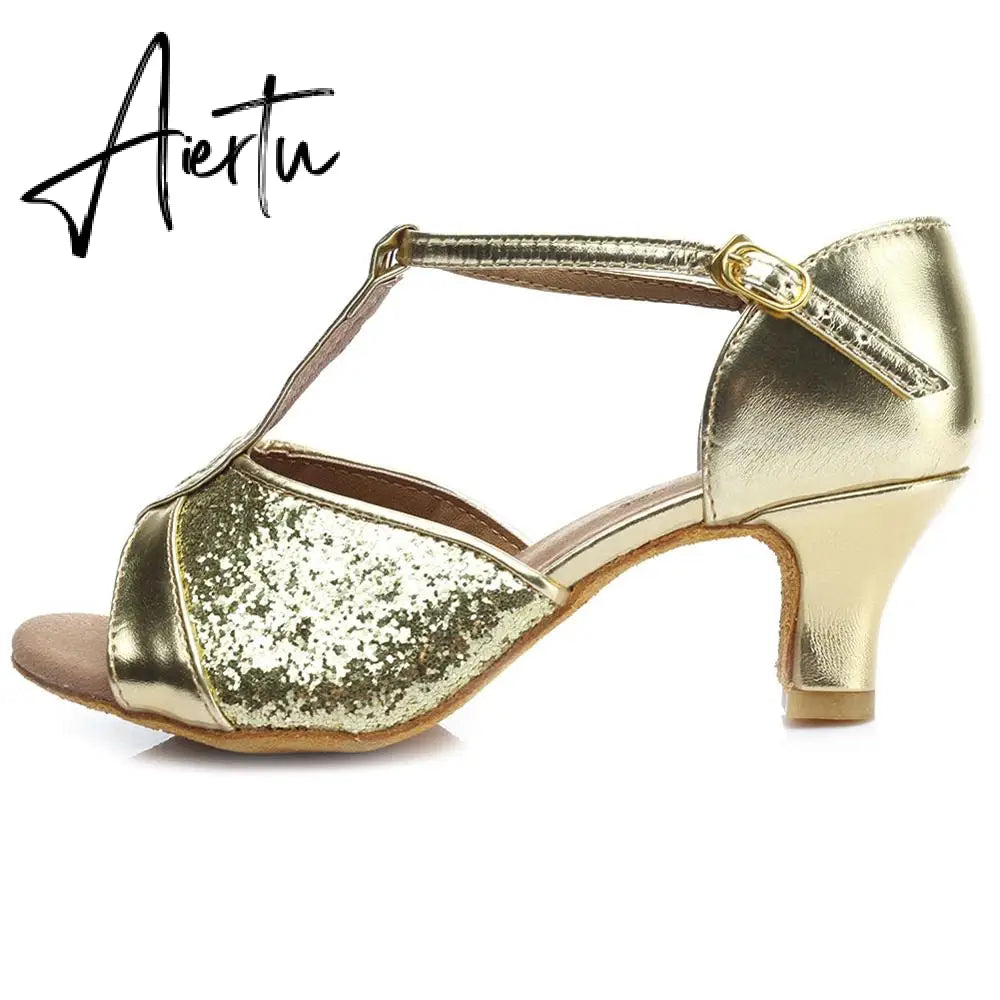 Aiertu new brand girls women's  ballroom tango salsa latin dance shoes  5cm and 7cm heel free shipping Aiertu