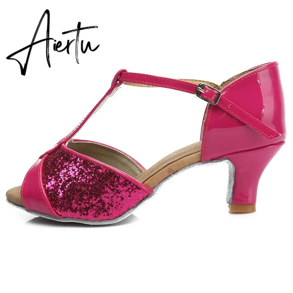 Aiertu new brand girls women's  ballroom tango salsa latin dance shoes  5cm and 7cm heel free shipping Aiertu