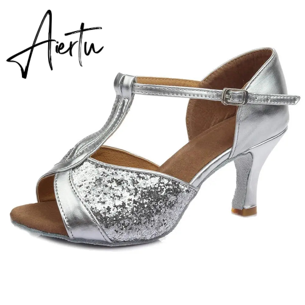 Aiertu new brand girls women's  ballroom tango salsa latin dance shoes  5cm and 7cm heel free shipping Aiertu