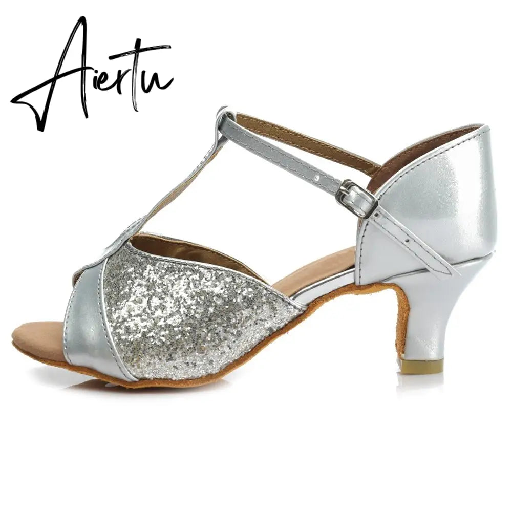 Aiertu new brand girls women's  ballroom tango salsa latin dance shoes  5cm and 7cm heel free shipping Aiertu