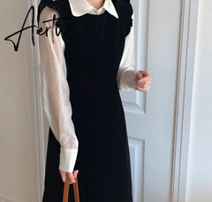 Aiertu New Design Japan Korea Style Chic Fenimine Vestidos Women Cute Outfits Ruffled White Shirt Dress Aiertu