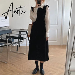 Aiertu New Design Japan Korea Style Chic Fenimine Vestidos Women Cute Outfits Ruffled White Shirt Dress Aiertu