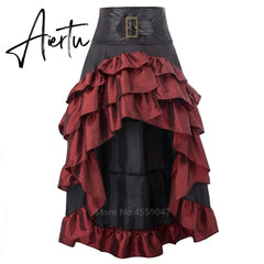 Aiertu  New Halloween Costumes for Women Adult Medieval Dress Vintage Renaissance Ruffle Skirt Carnival Performance Middle Ages Dresses Aiertu