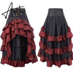 Aiertu  New Halloween Costumes for Women Adult Medieval Dress Vintage Renaissance Ruffle Skirt Carnival Performance Middle Ages Dresses Aiertu