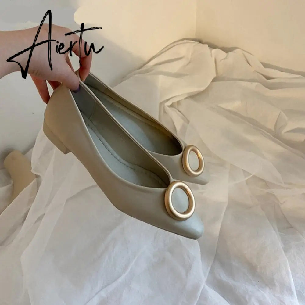 Aiertu New Spring Flats Ballerina Shoes Fashion Brand Pointed Toe Shallow Slip On Flat Ballet Shoes Female Loafer Zapato Aiertu