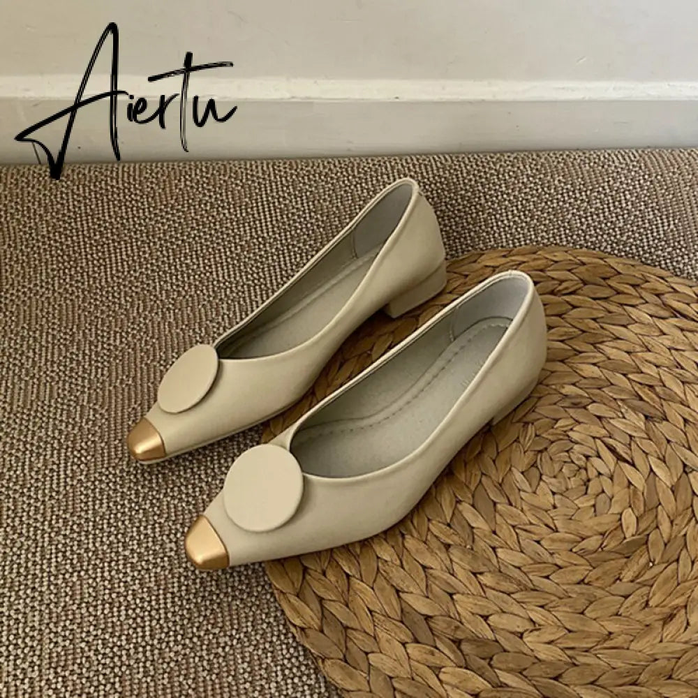 Aiertu New Spring Flats Ballerina Shoes Fashion Brand Pointed Toe Shallow Slip On Flat Ballet Shoes Female Loafer Zapato Aiertu