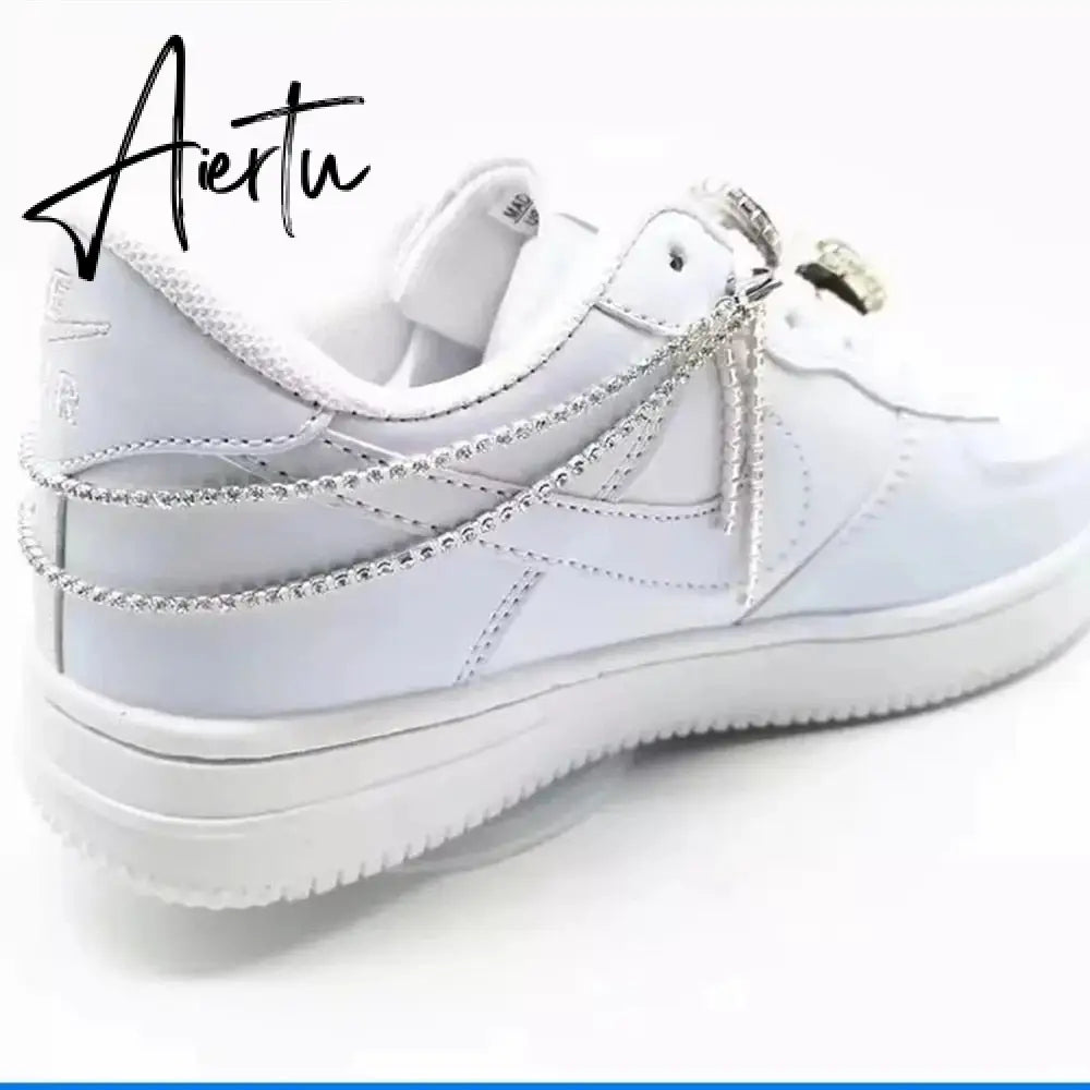 Aiertu Novelly Crystal Rhinestone Fringe Tassel Shoe Jewelry Chain Accessories Anklet Chains for Women Men Sneaker Decorations Aiertu