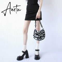 Aiertu Office Ladies Platform Round Toe High Heels Sandals Women Buckle Strappy Marry Janes Black JK Cosplay Goth Punk Summer Shoes Aiertu